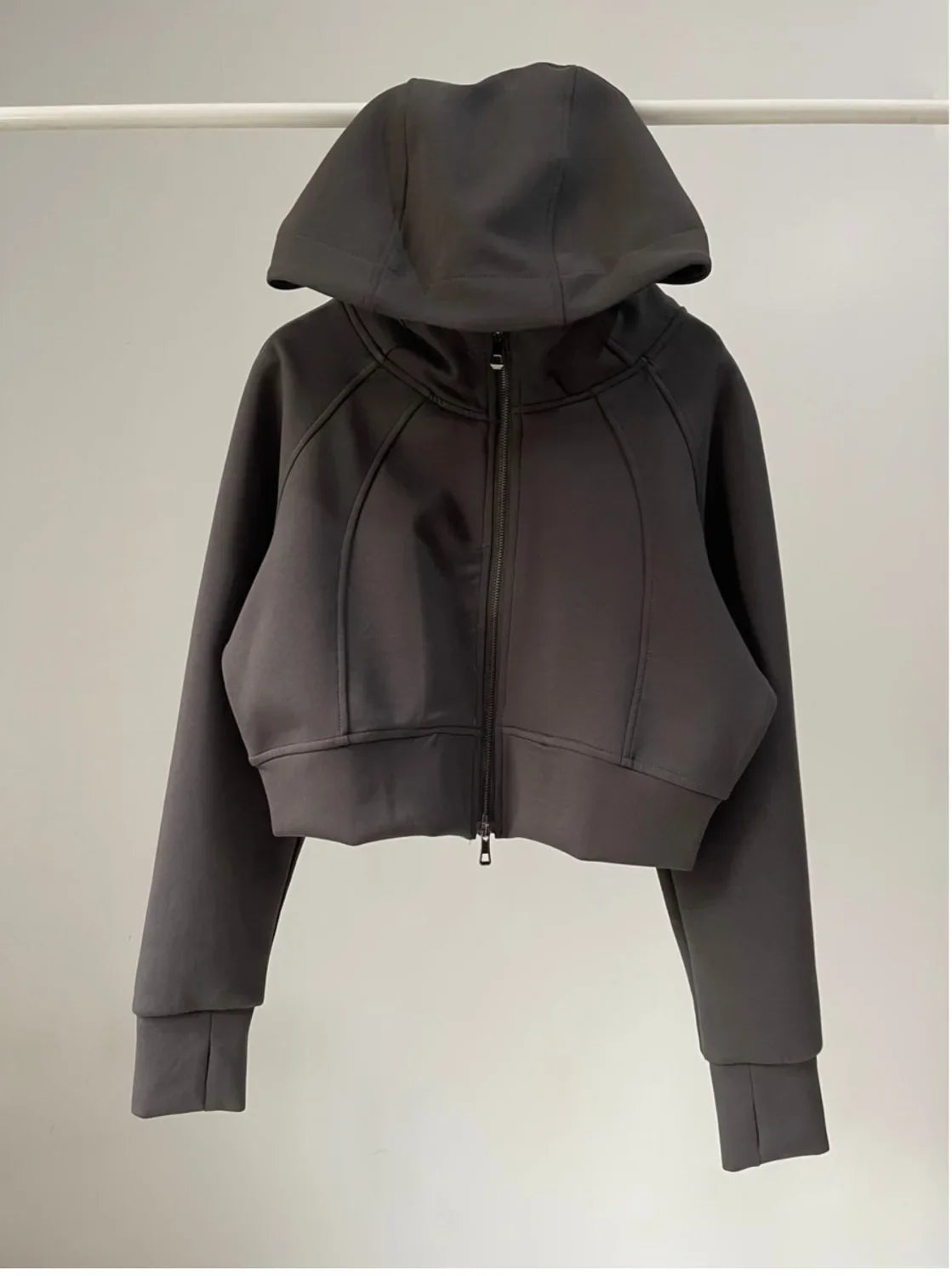 One Body Essential Cropped Zip Hoodie