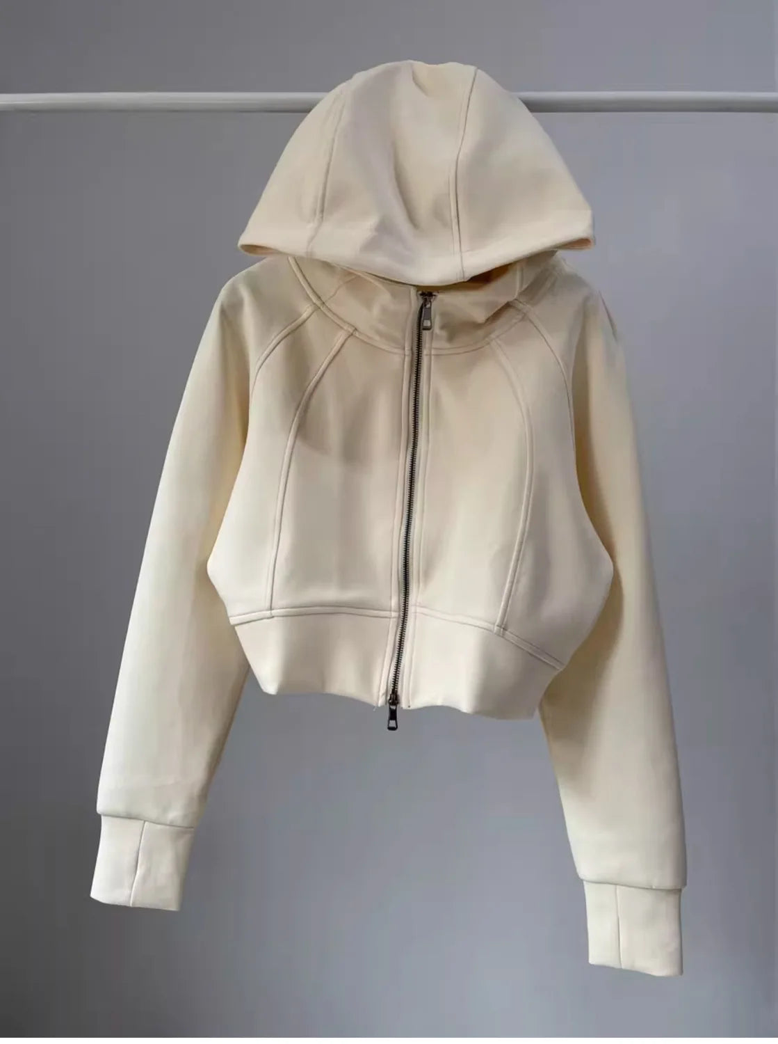 One Body Essential Cropped Zip Hoodie