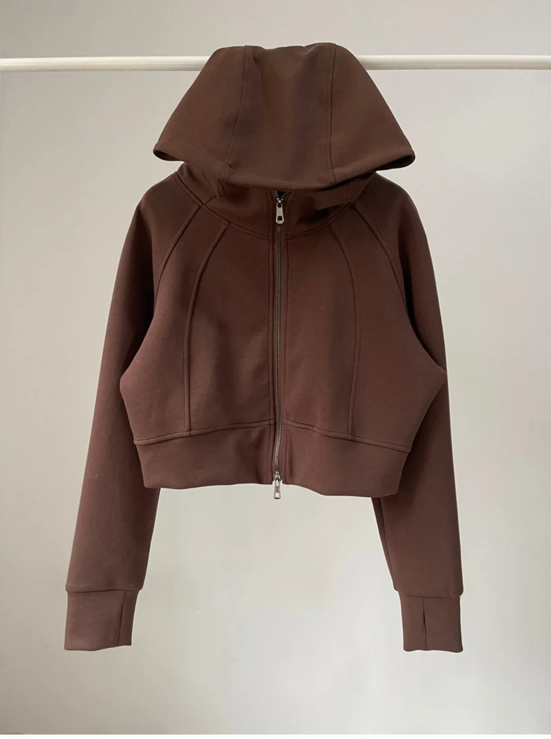 One Body Essential Cropped Zip Hoodie