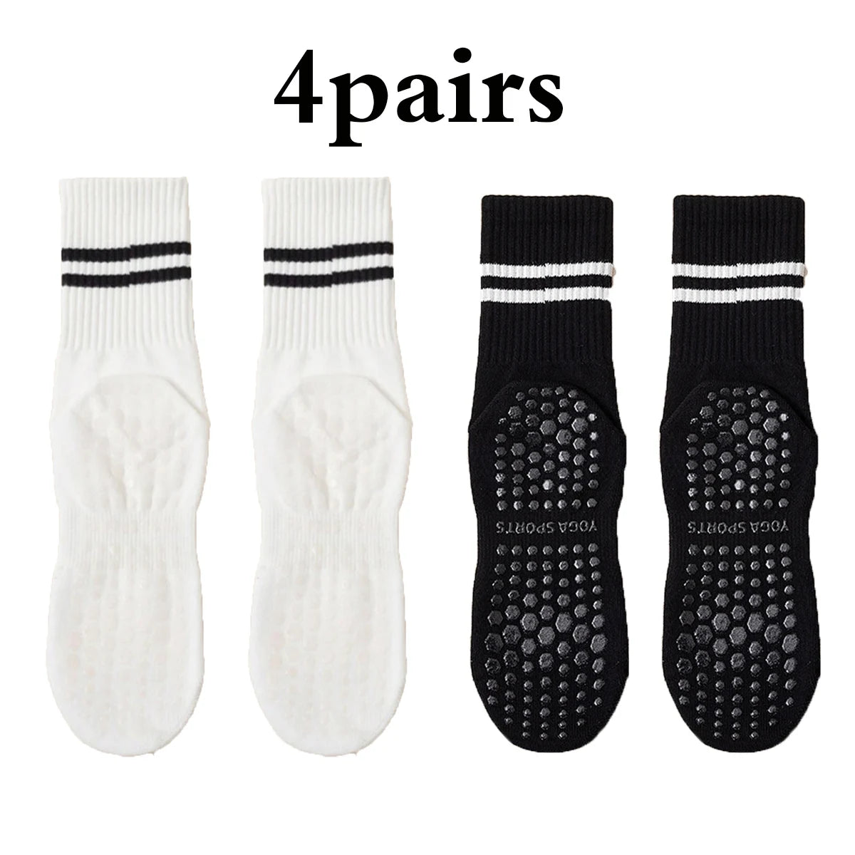 One Body GripFlow Pilates Socks (4-Pack)