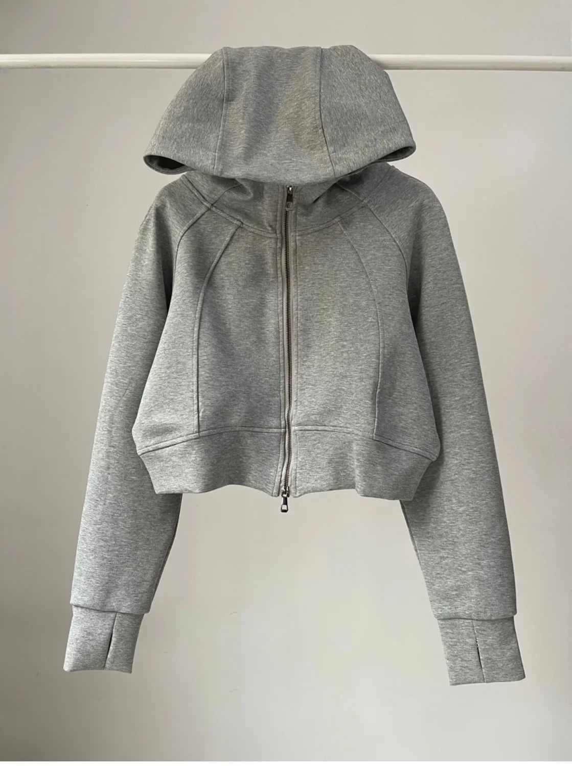 One Body Essential Cropped Zip Hoodie