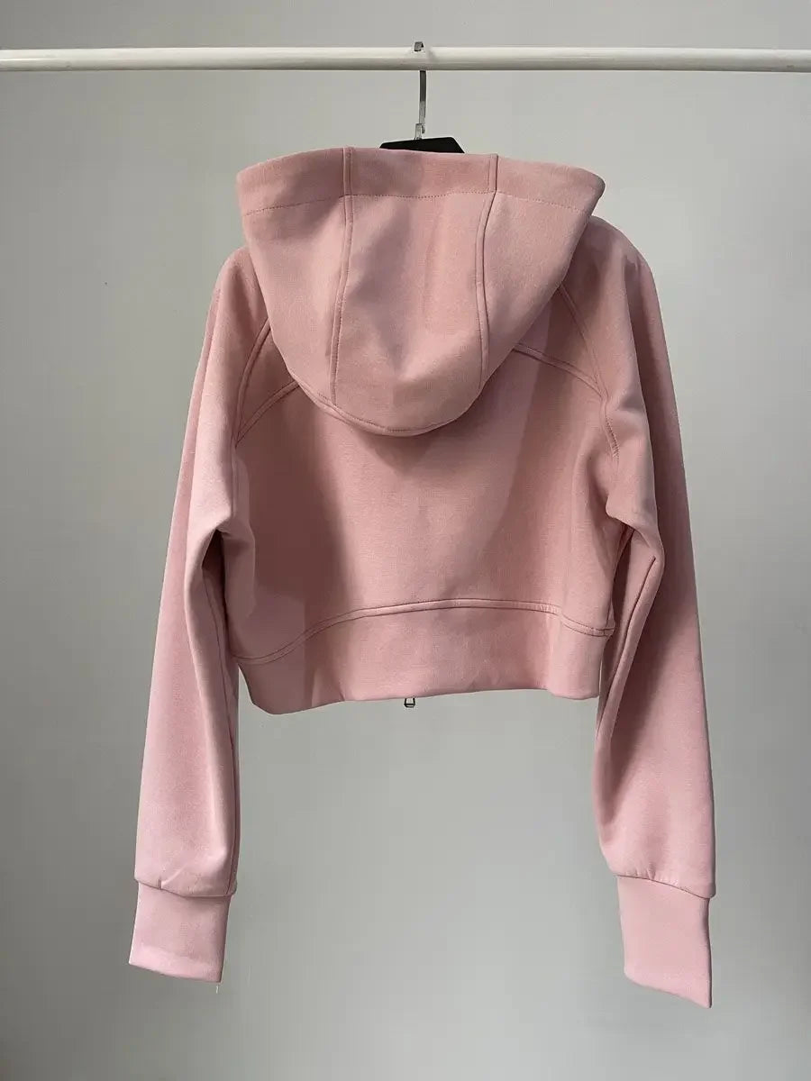 One Body Essential Cropped Zip Hoodie