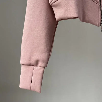 One Body Essential Cropped Zip Hoodie