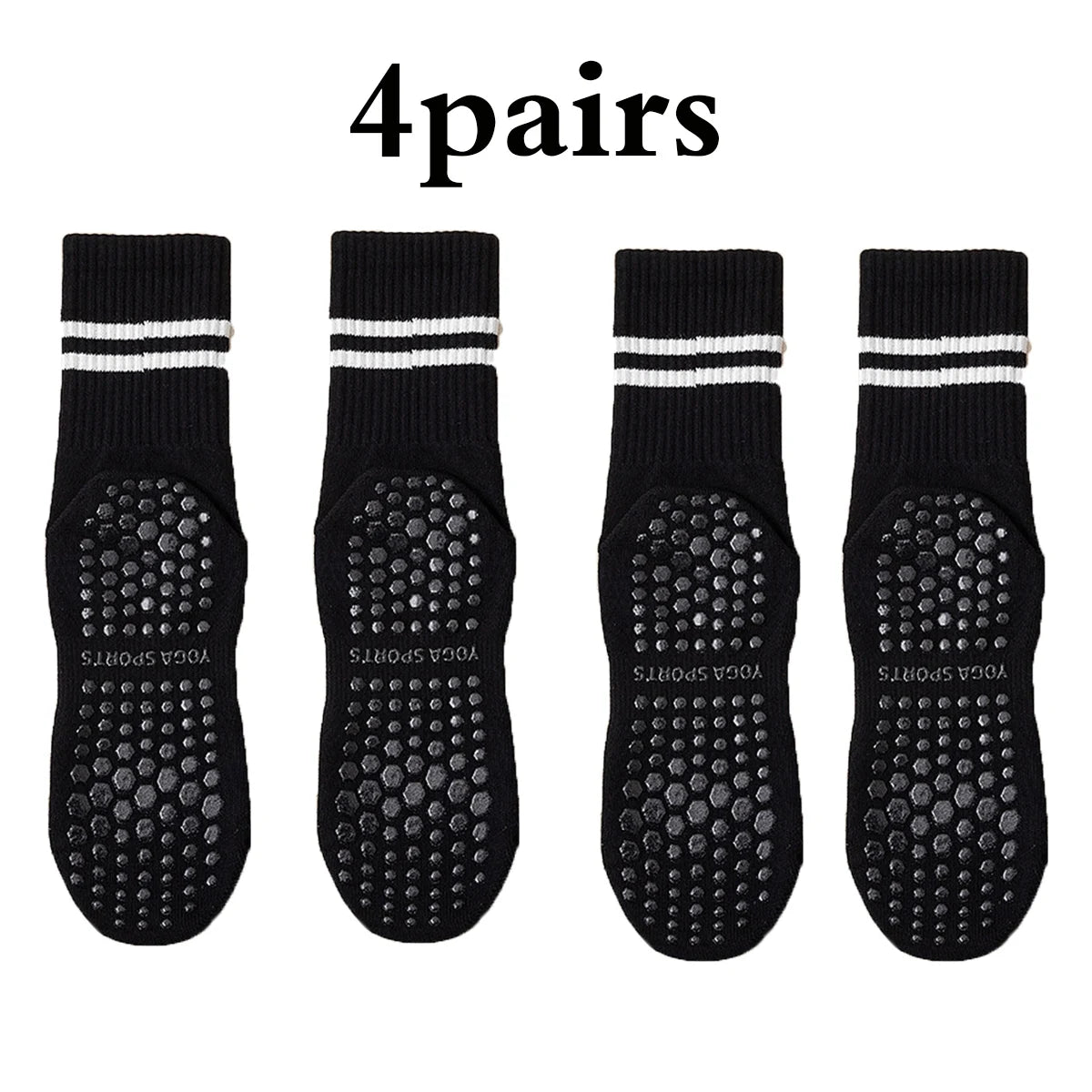 One Body GripFlow Pilates Socks (4-Pack)