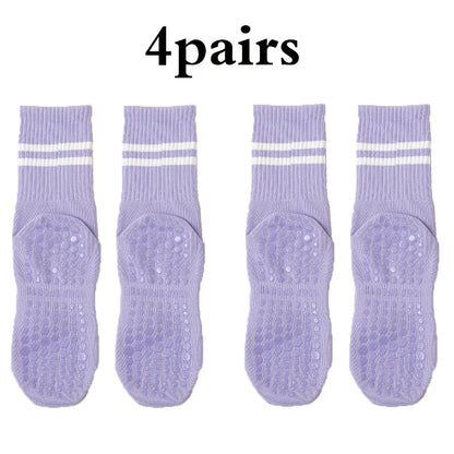 One Body GripFlow Pilates Socks (4-Pack)