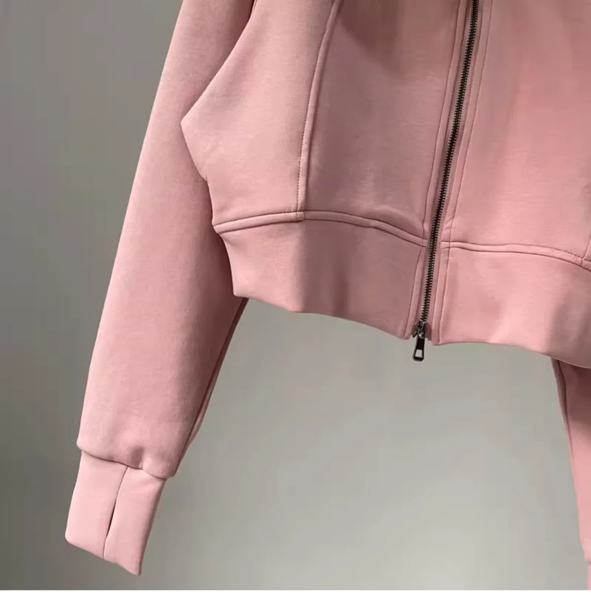 One Body Essential Cropped Zip Hoodie
